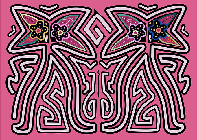 kuna pink mola from panama