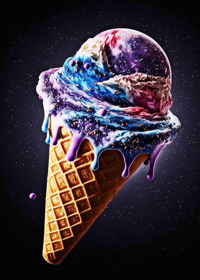 Ice cream cosmic galaxy