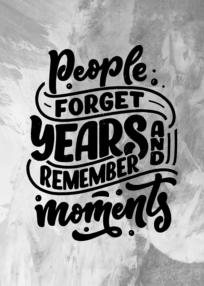 people remember moments