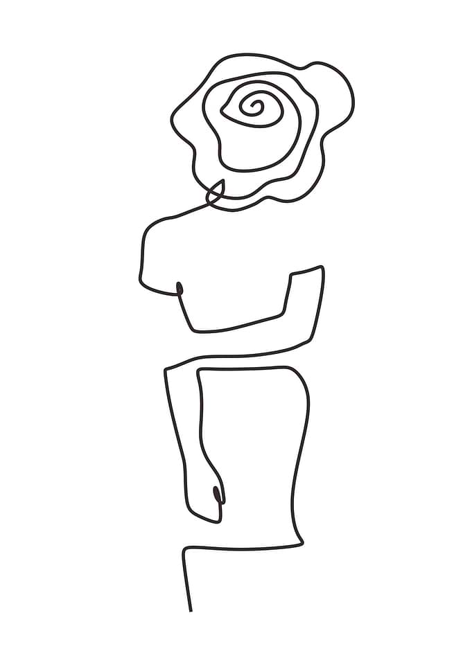 Continuous line Flower Art