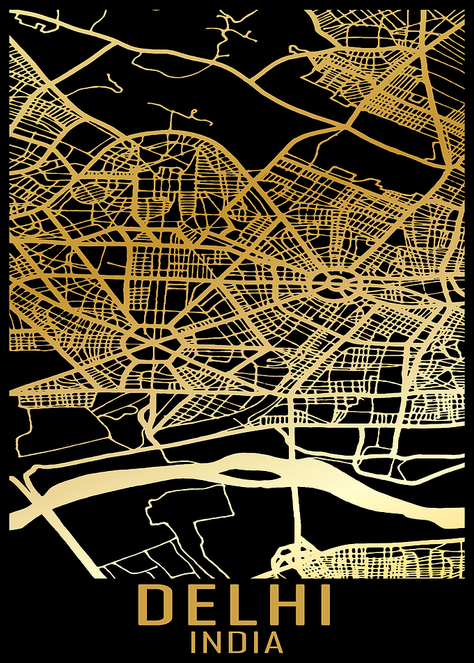 Delhi India City Map