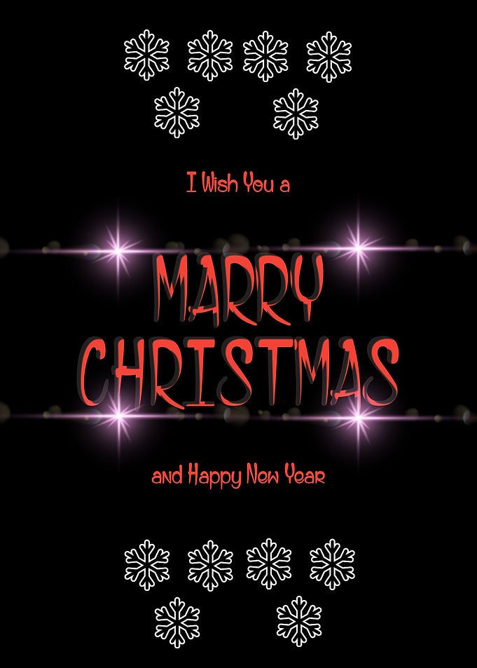 Typography Marry Christmas