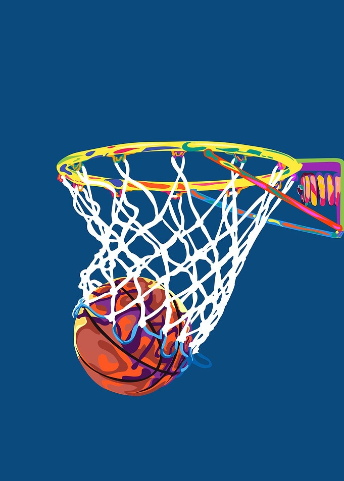 Basketball score pop art