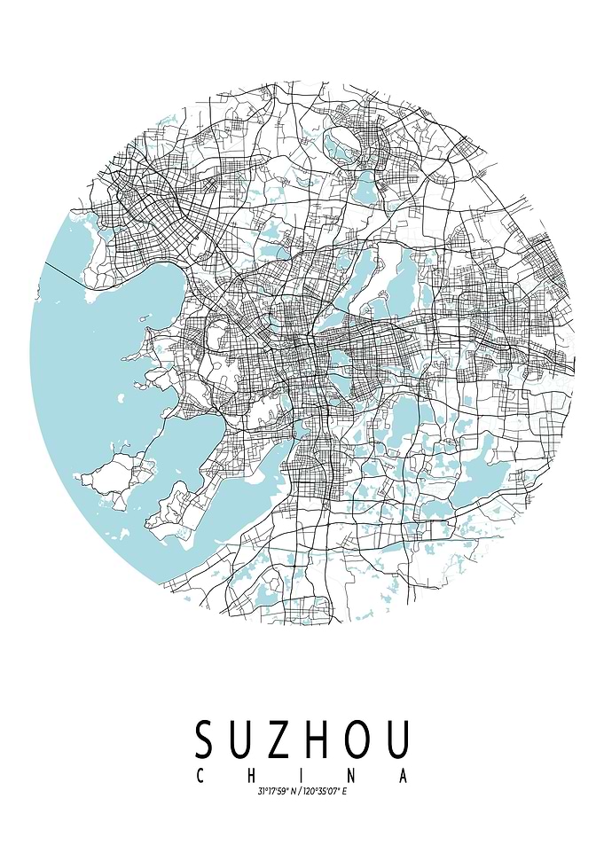 Suzhou City Map Circle