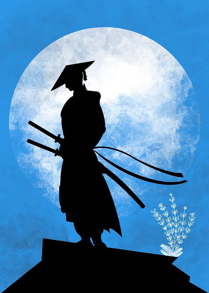 Japanese samurai warrior