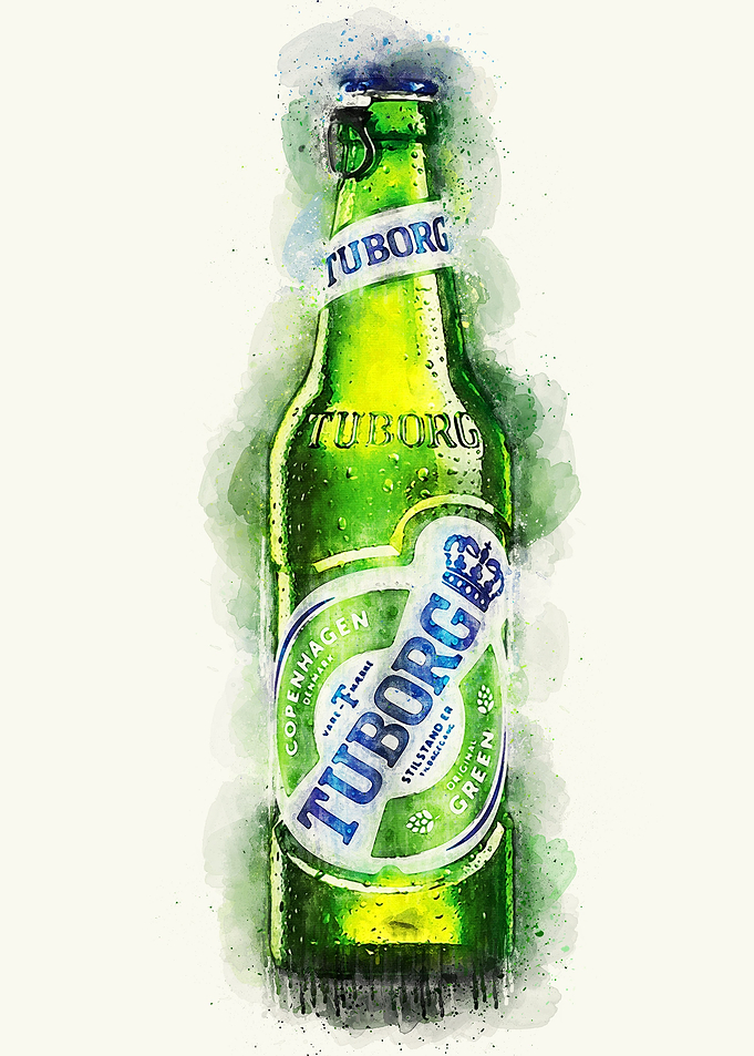 Vintage Beer Watercolor