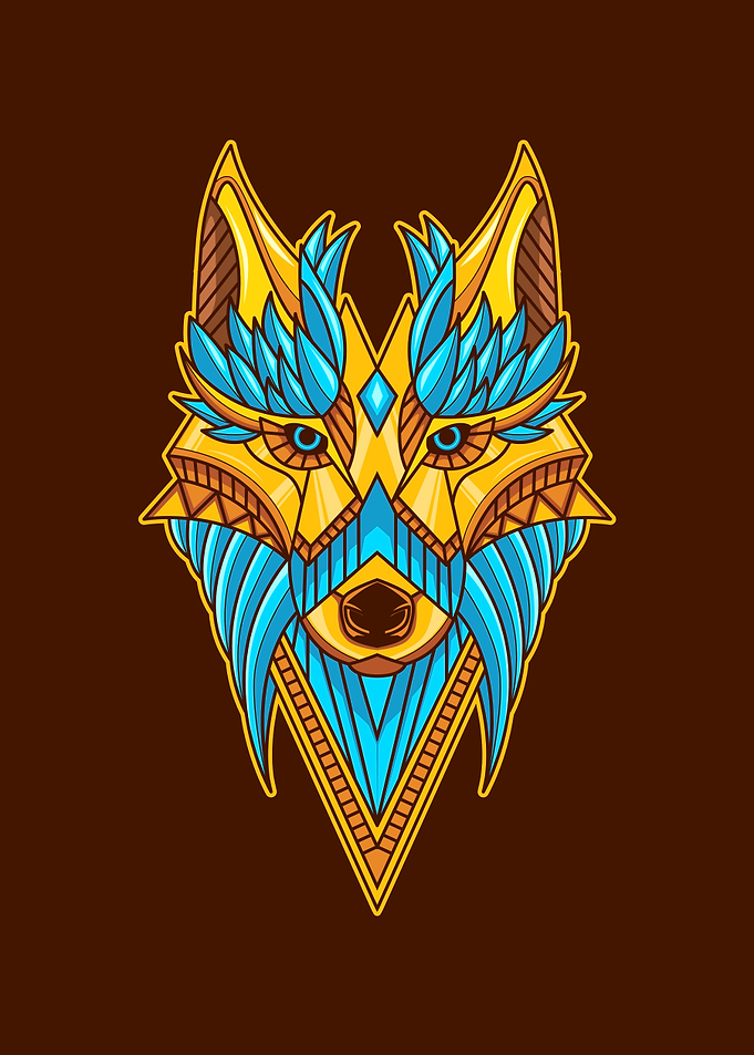 Fox head modern concept