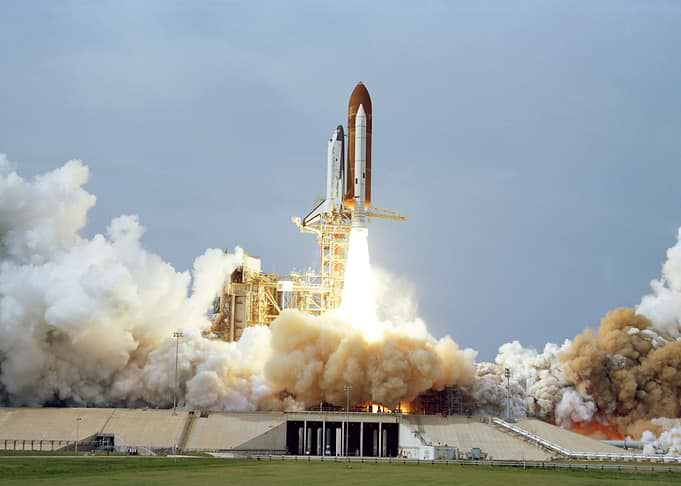 Columbia lifts off