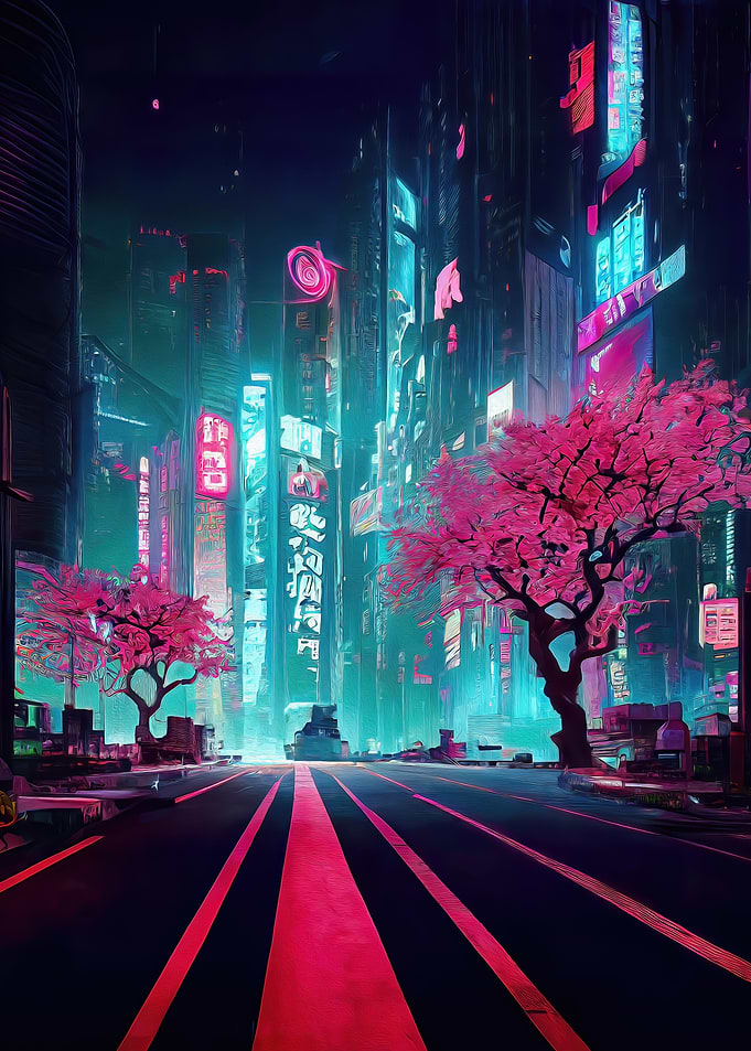 Night time Cherry Blossom