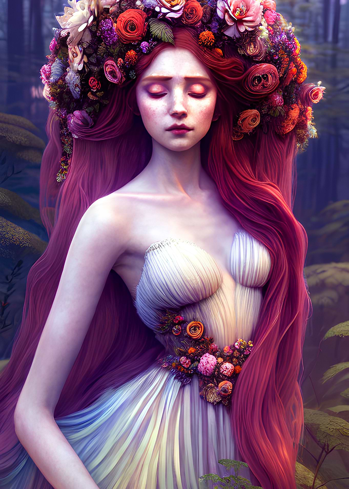 Ethereal Flower Girl