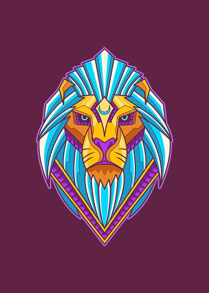 lion head modern concept