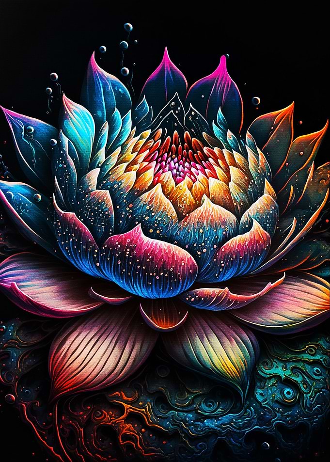 Lotus flower art