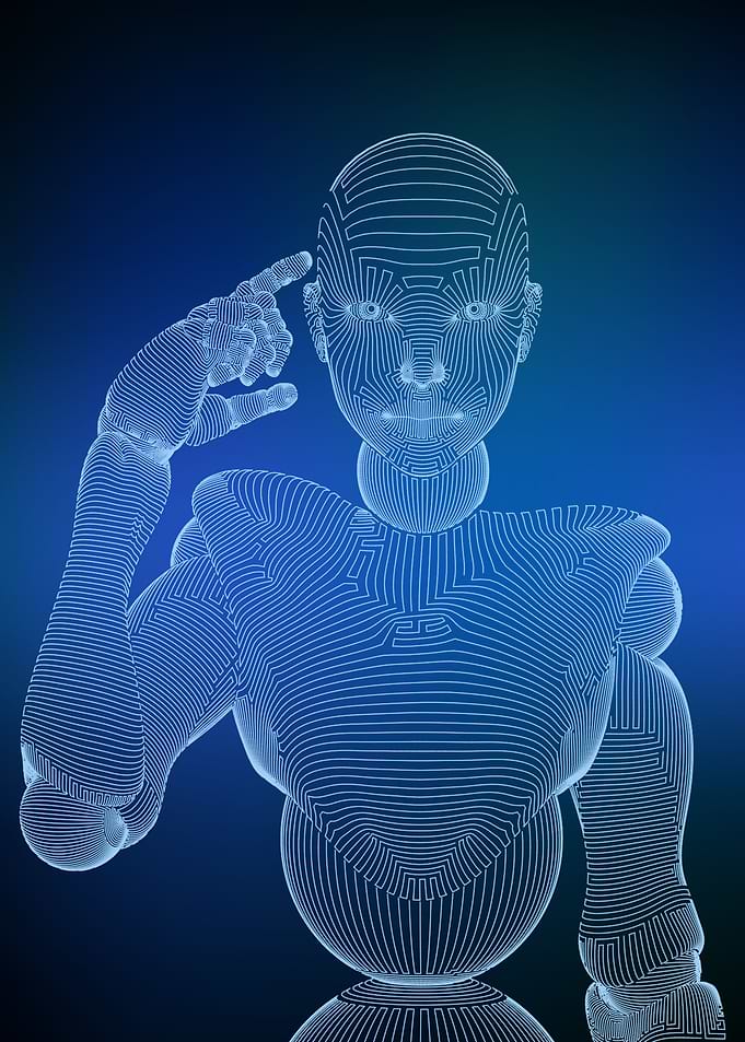wireframe female cyborg