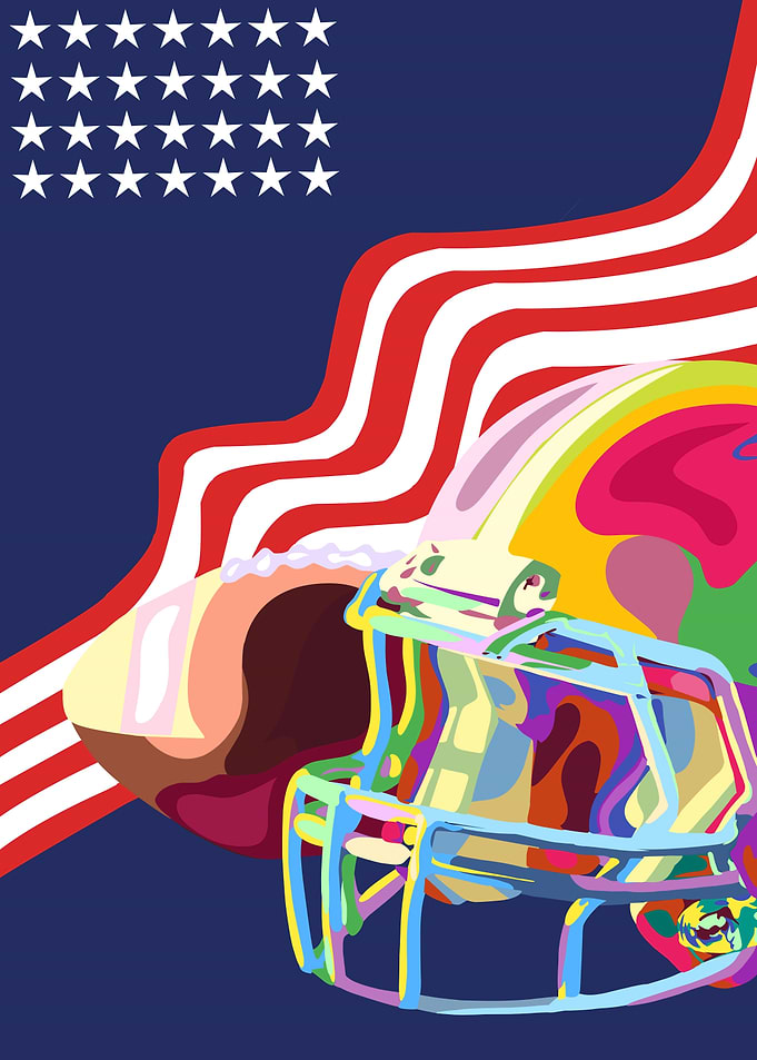 American football pop art