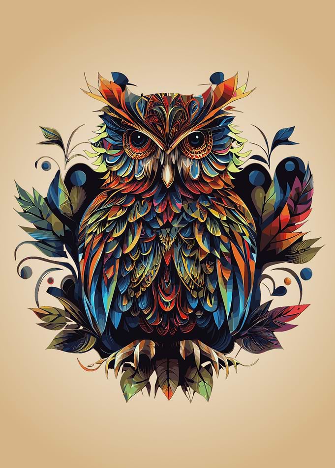 Detailed Owl Painting