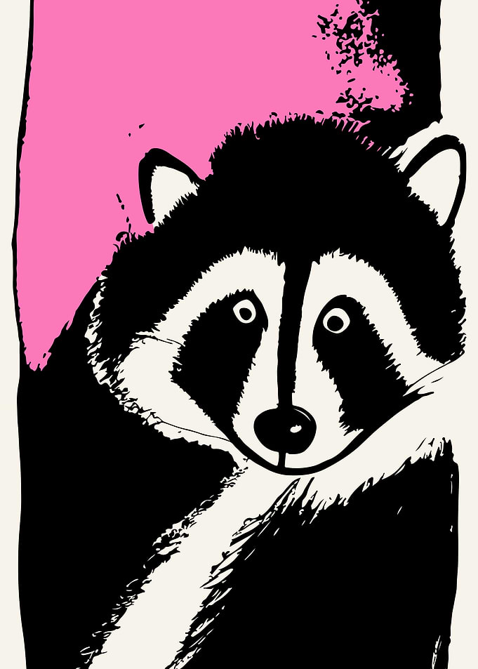 Cute Raccoon Portrait