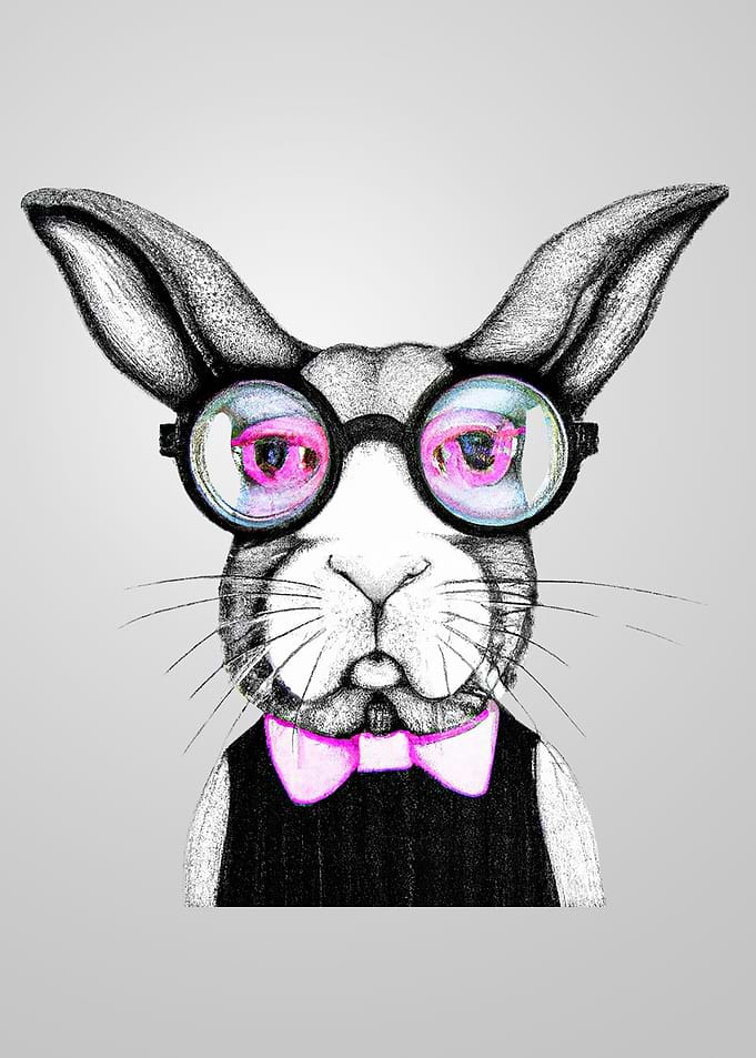 rabbit glasses pink