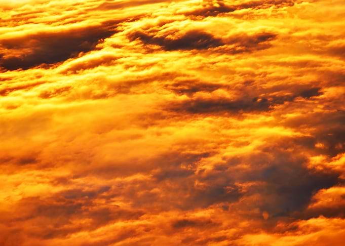 Fiery clouds