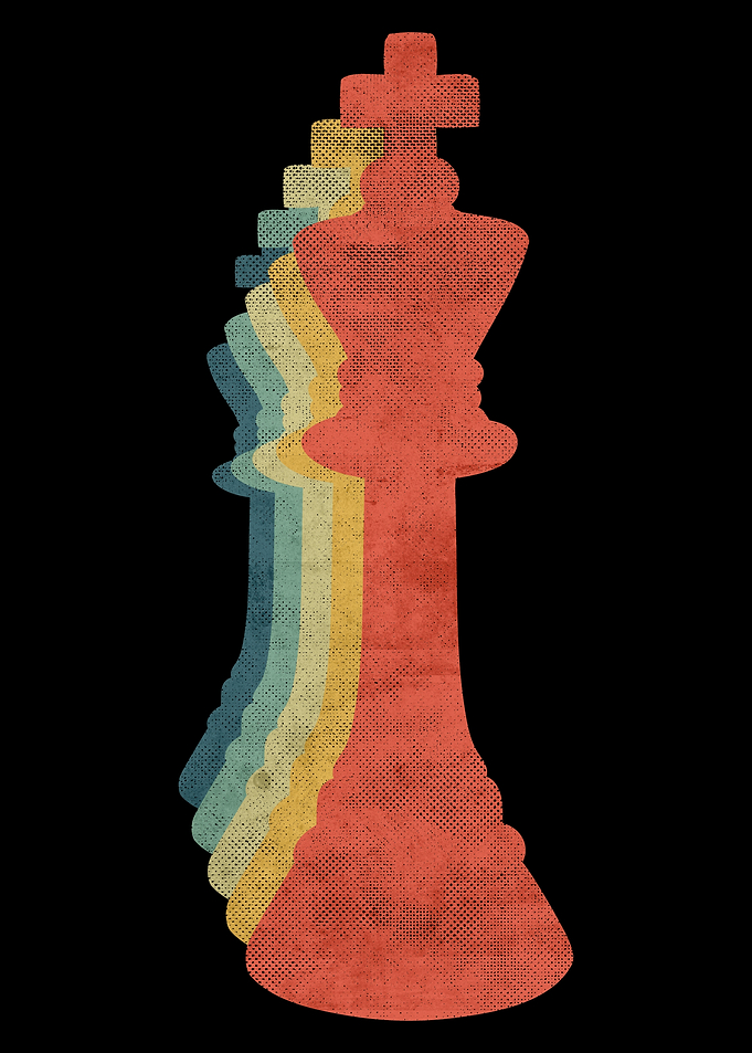Chess Piece King Retro