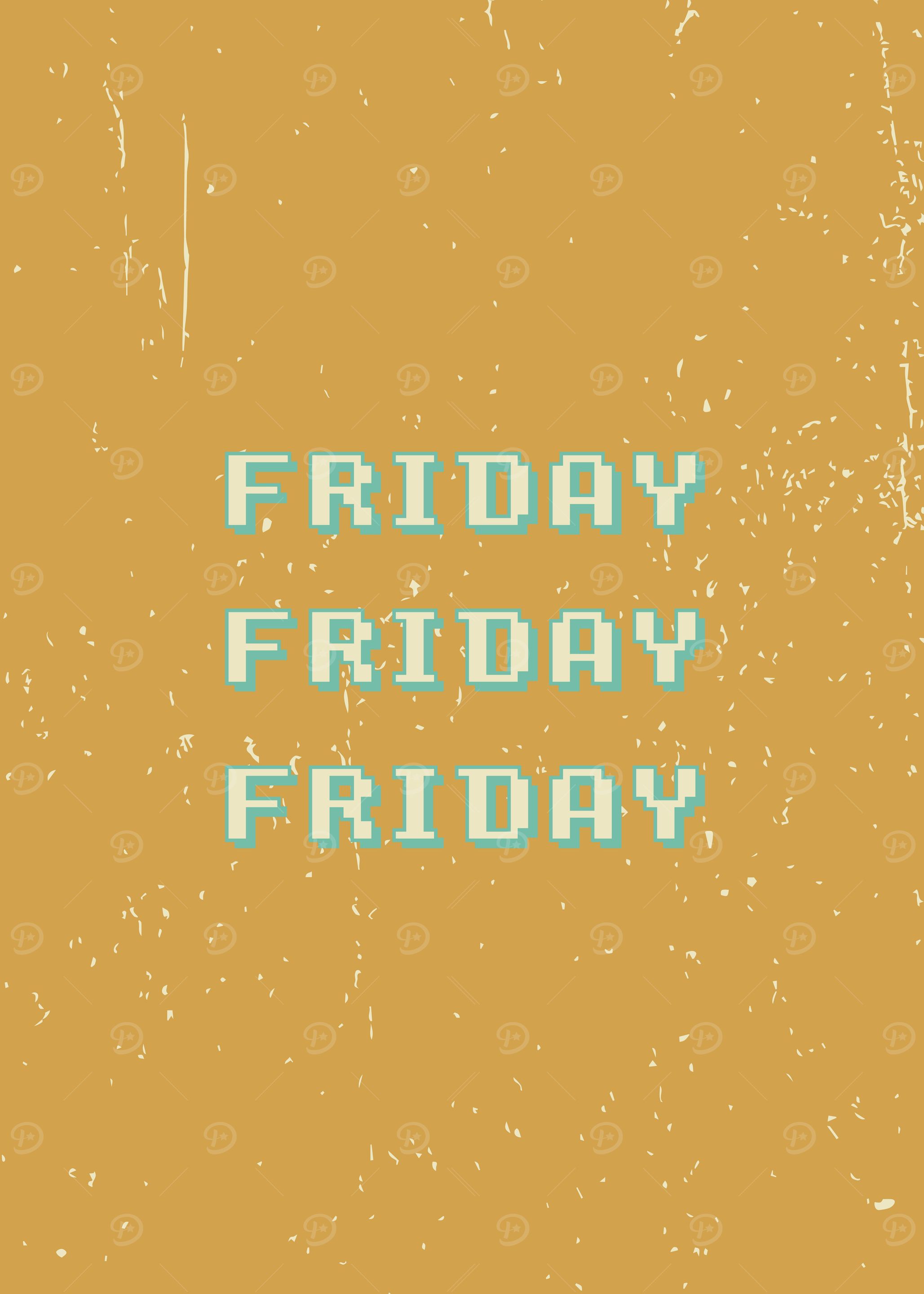 Friday pixel vintage font