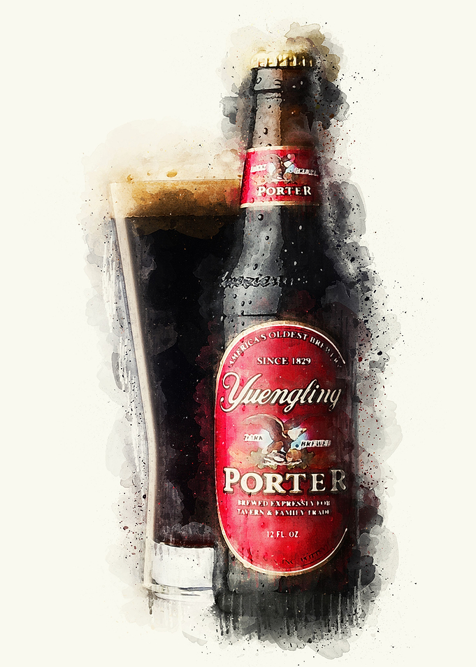 Vintage Beer Watercolor