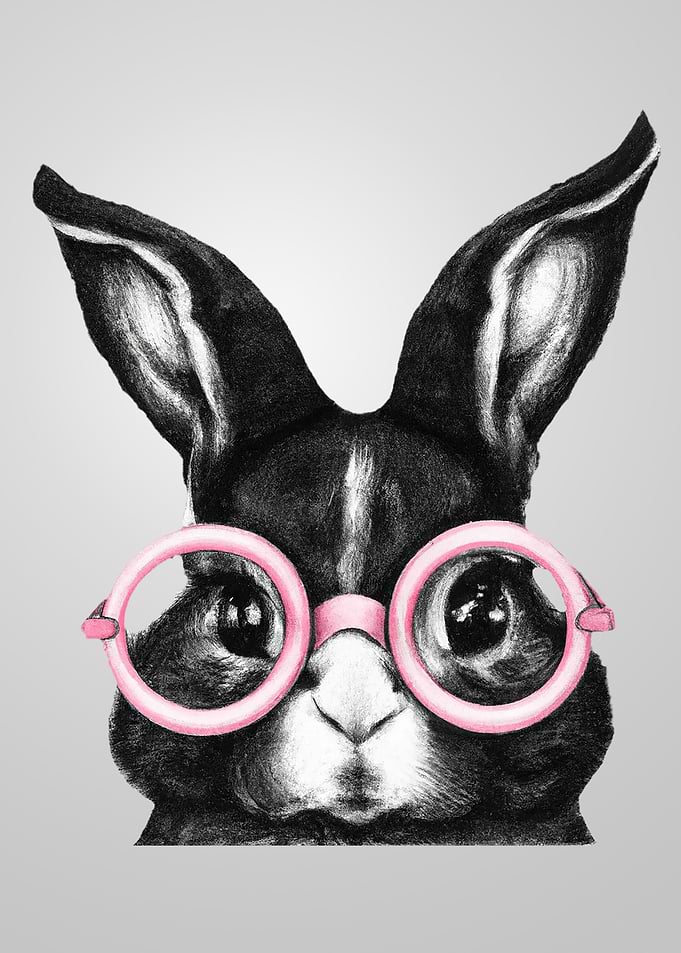 rabbit pink glasses