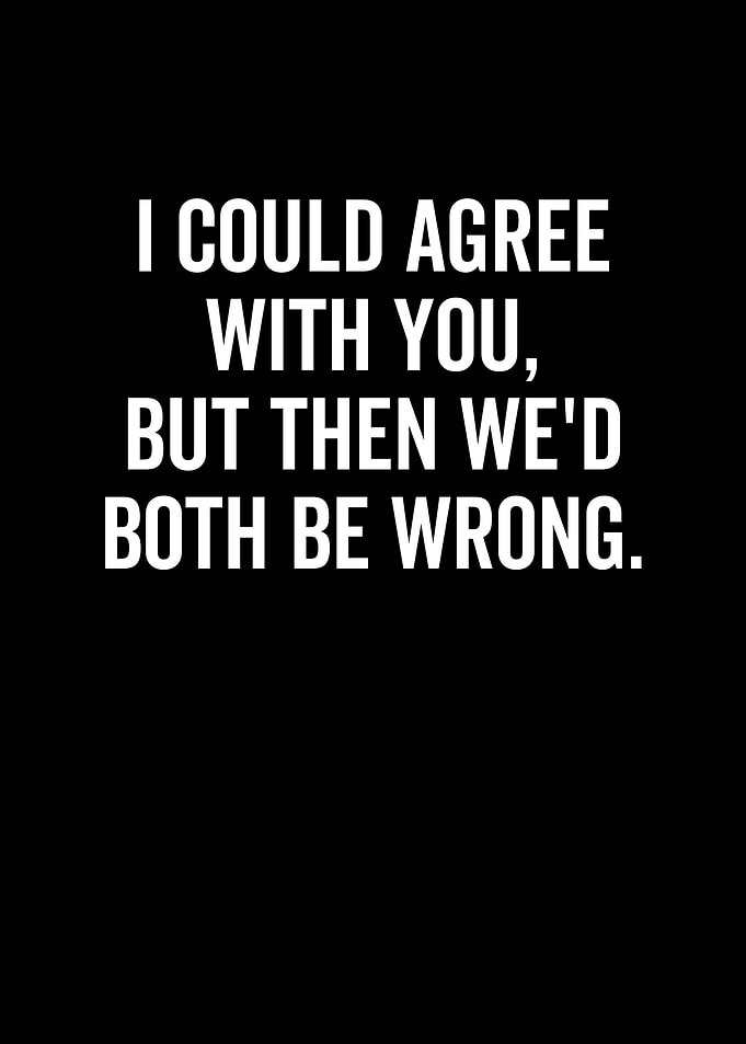 I Could Agree With You But