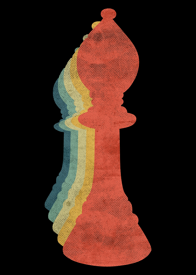 Chess Piece Bishop Retro