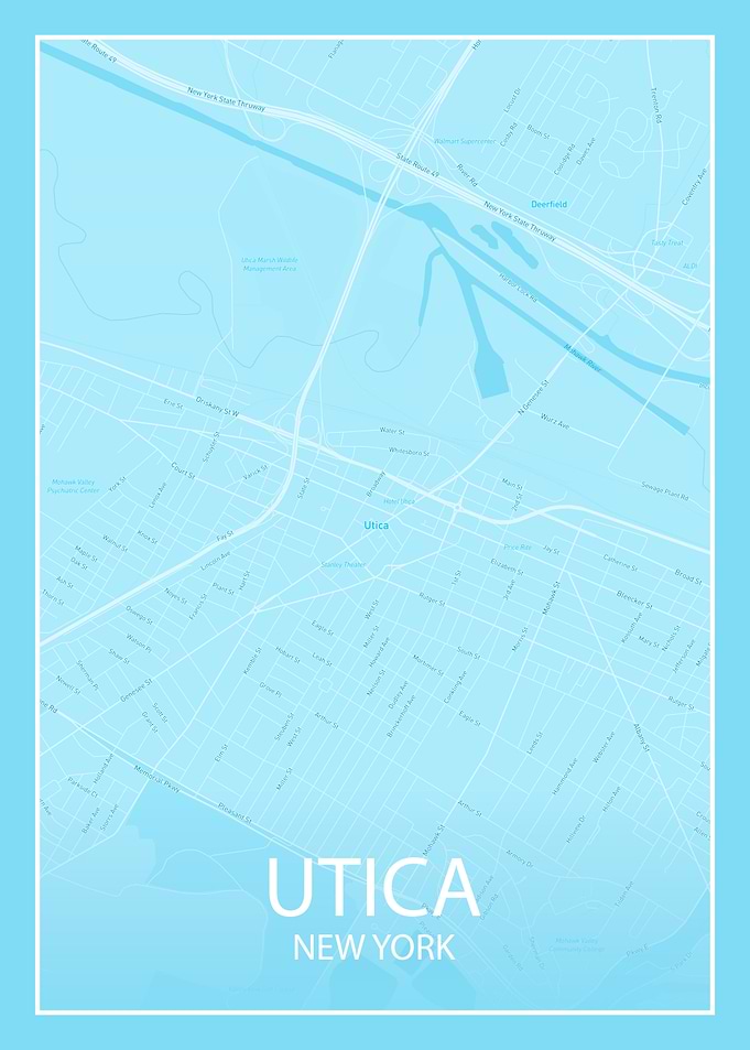 UTICA NEW YORK MAP