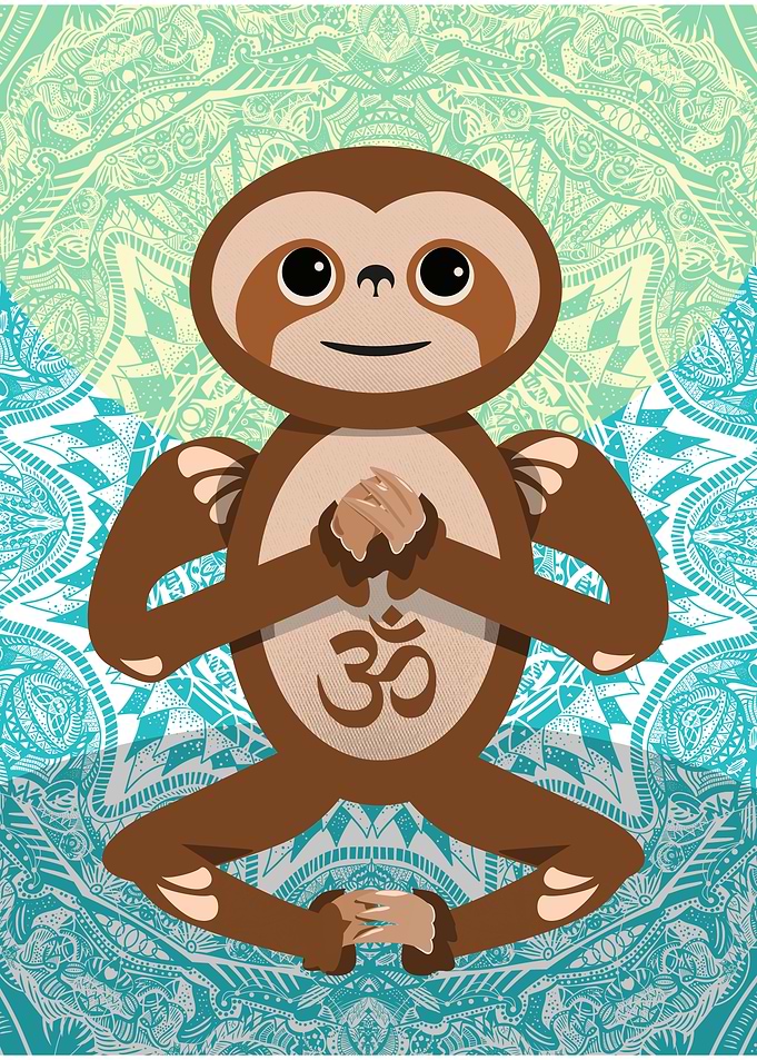 Sloth Meditating