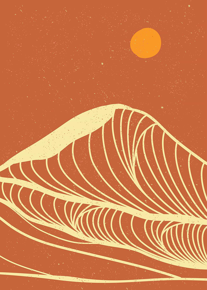 OCEAN WAVE LINE ART