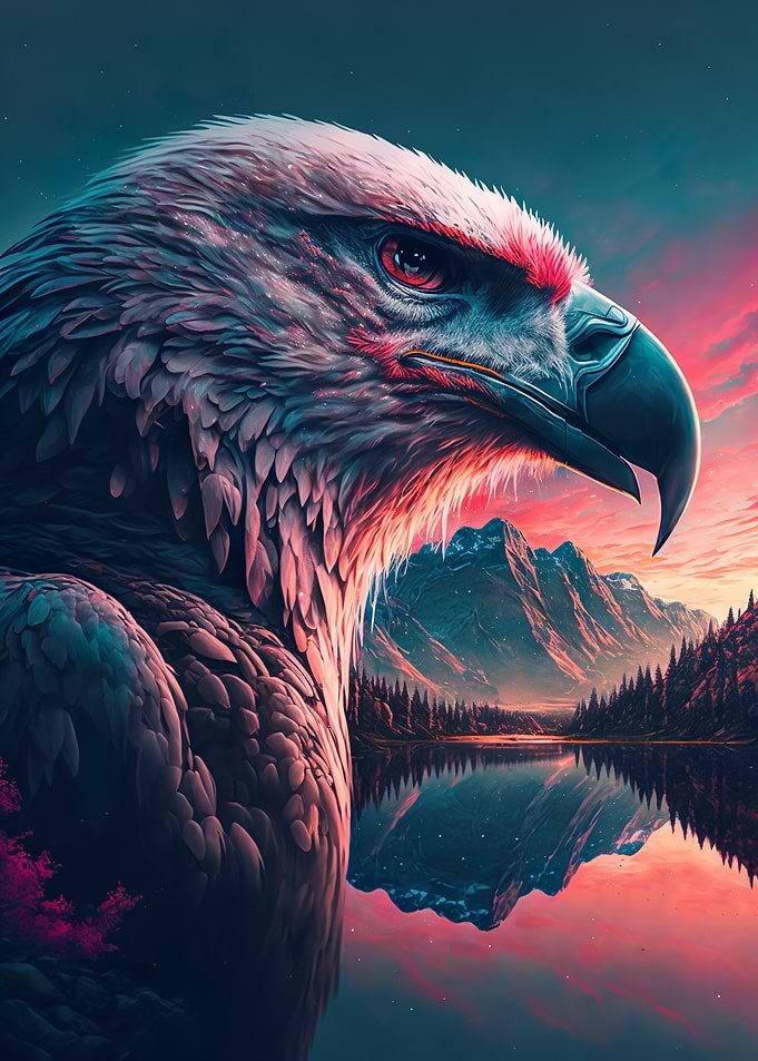 Eagle Head Poster