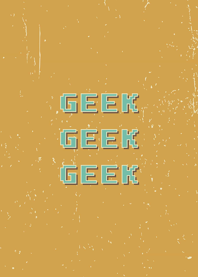 Geek pixel vintage font