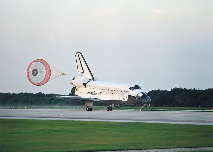 Discovery lands