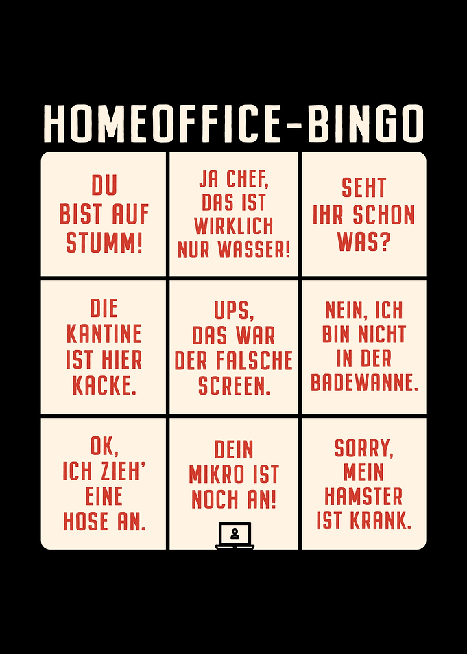 Homeoffice Bingo Buero