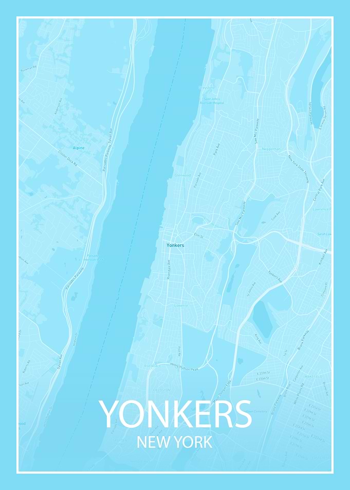 YONKERS NEW YORK MAP