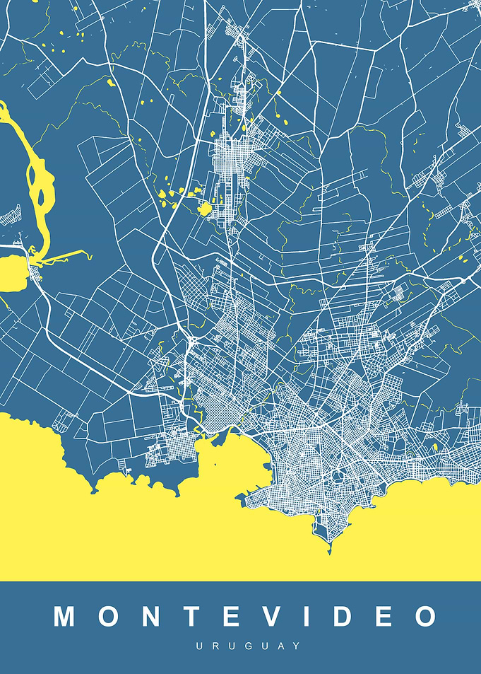 MONTEVIDEO Map URUGUAY