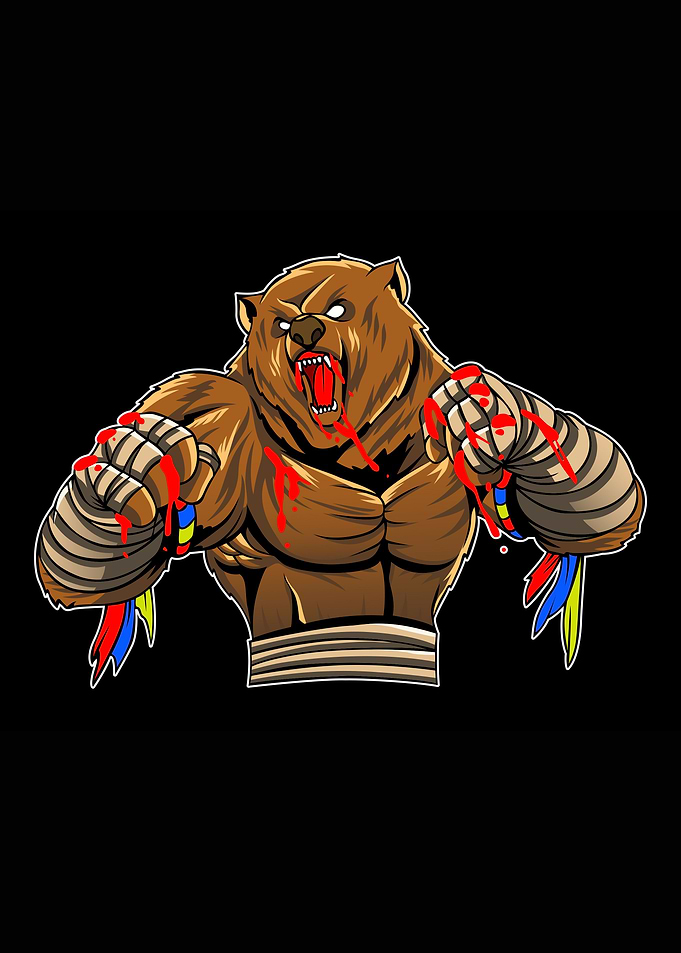 Halfbody bear fighter