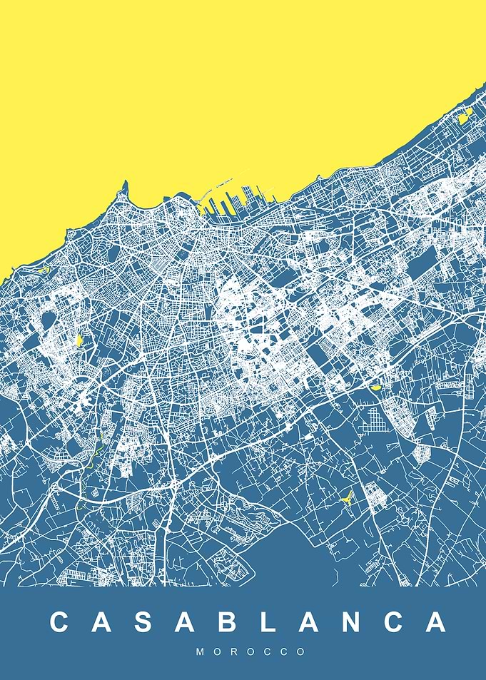 CASABLANCA Map MOROCCO