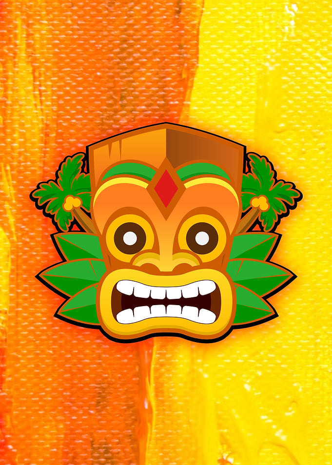 Clown hawaiian style art
