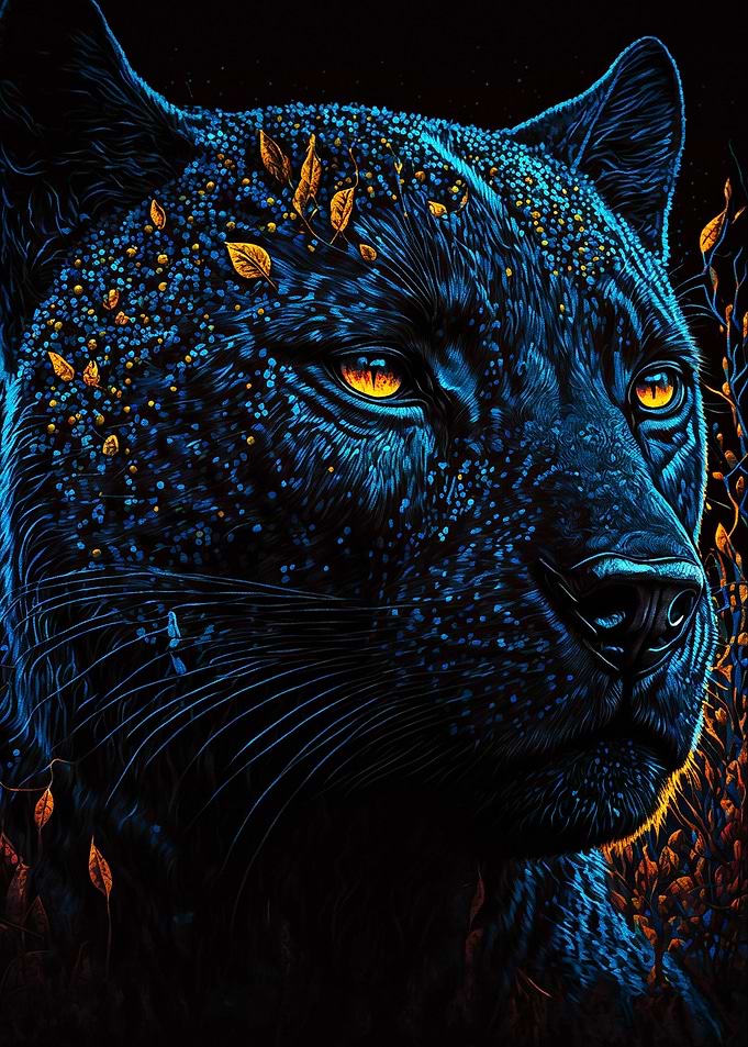 Splash Paint Black Panther