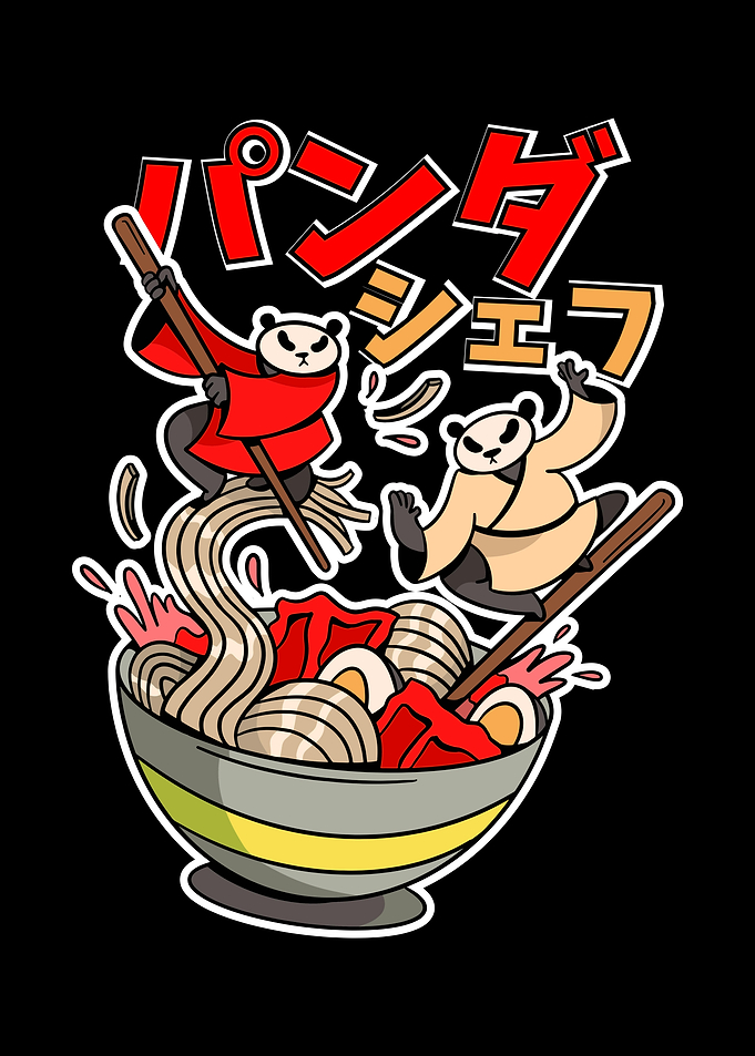 Japan Panda ramen kung fu