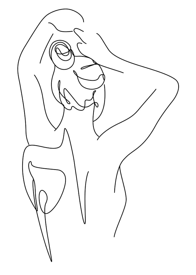 One Line Art Woman