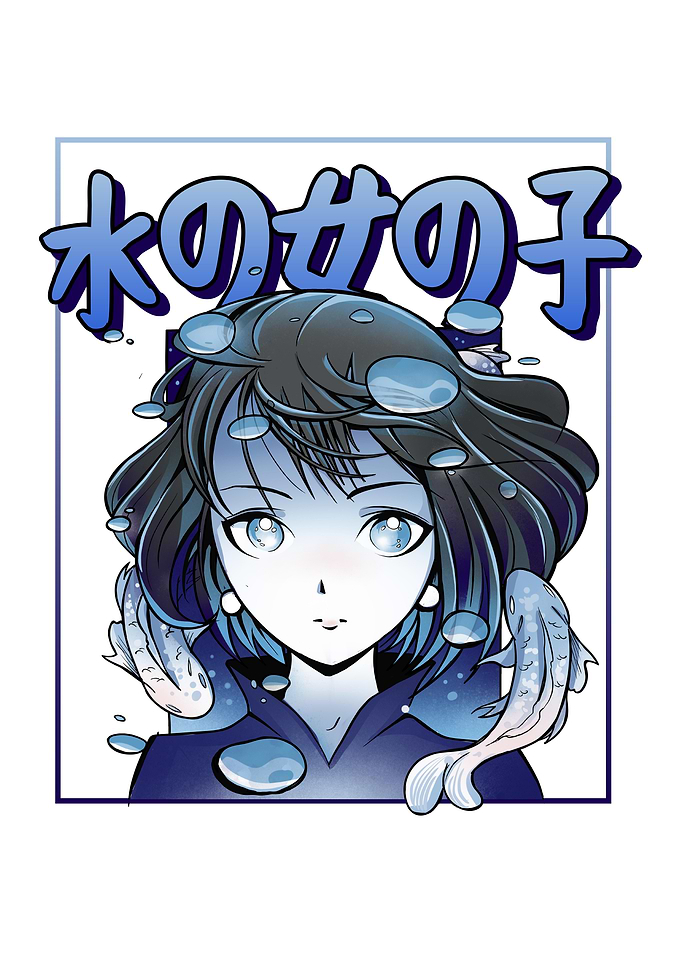 Anime Magical water Girl