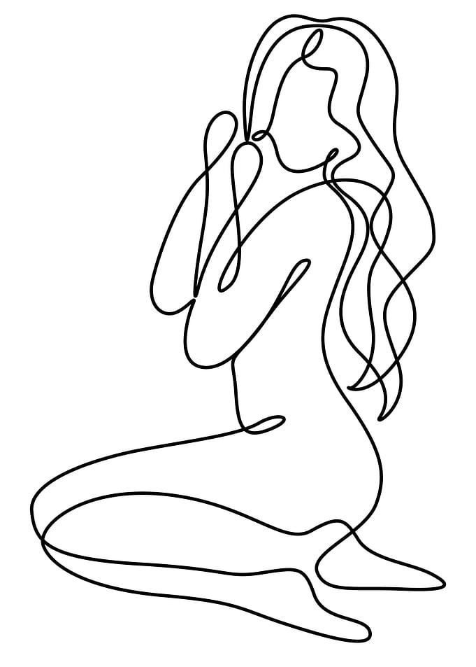 One Line Art Woman