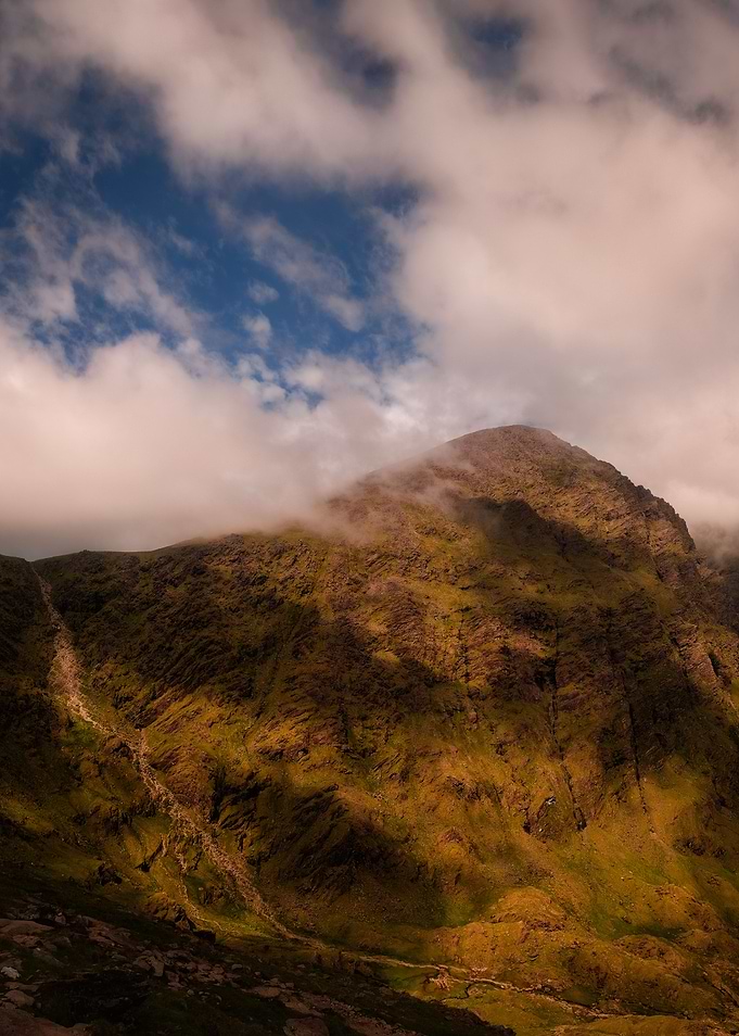Mountain in clouds