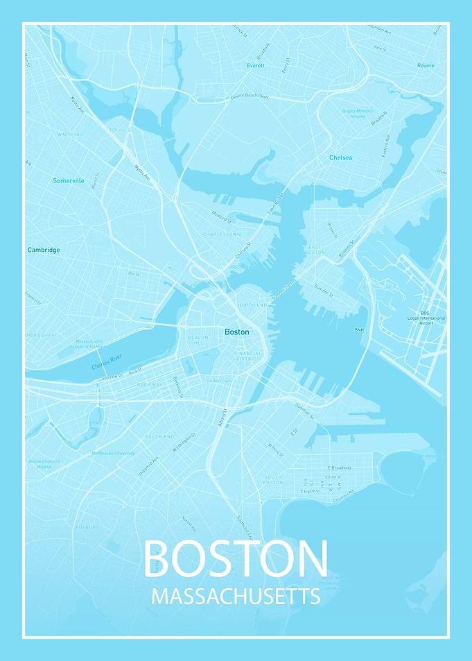 BOSTON MASSACHUSETTS MAP