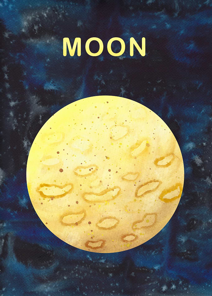 Moon Watercolour