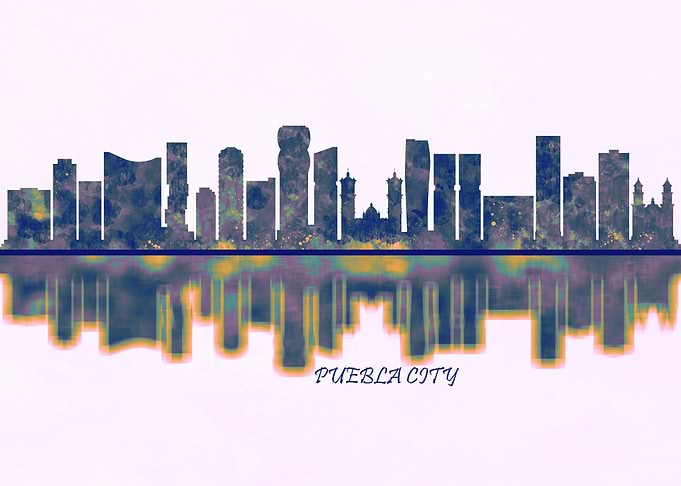Puebla City Skyline