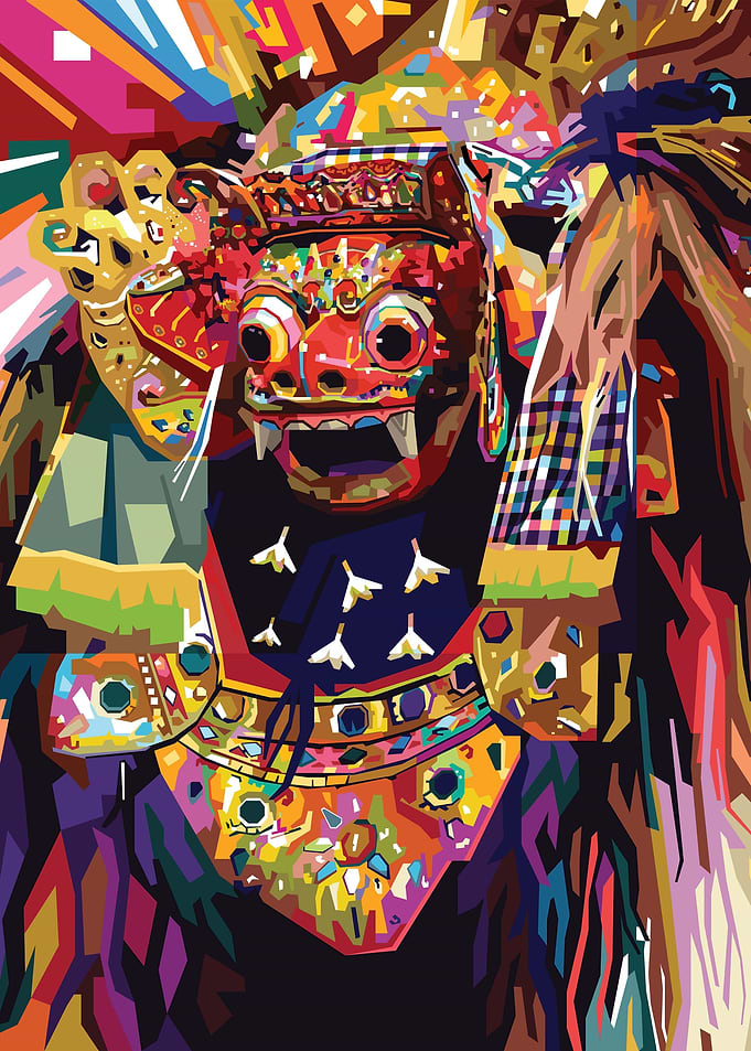 Balinese Barong in WPAP